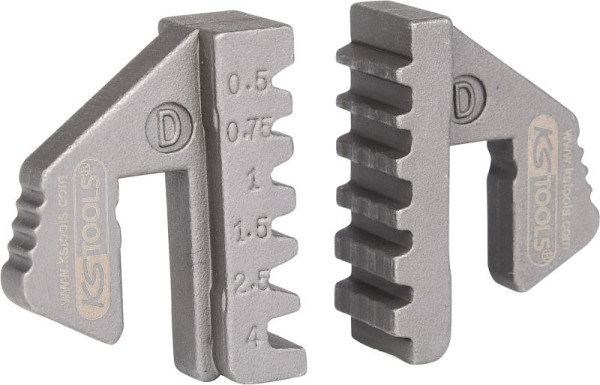 KS Tools paire d'inserts de sertissage pour embouts de fil, diamètre 0,5 - 4 mm, 115.1418