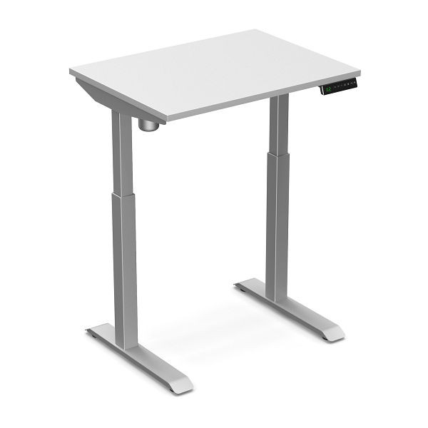Bureau assis-debout Worktrainer StudyDesk (argent / gris 80 x 60 cm), StD-xs-slv-gry