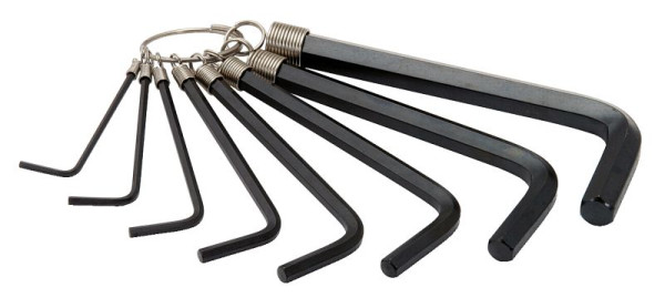 KS Tools jeu de clés Allen sur anneau, 8 pièces 2-10 mm, 151.3250