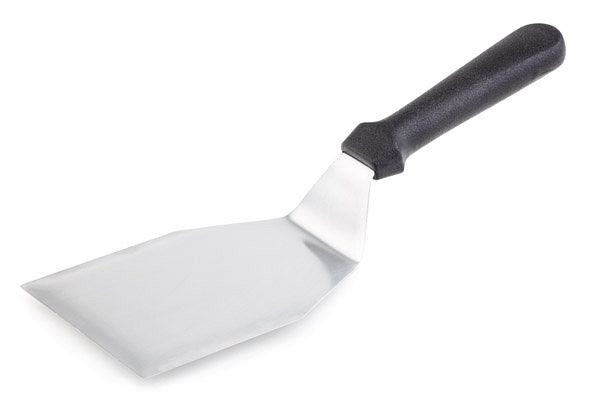 Spatule / coupe-graisse APS, 17 x 10 cm, longueur 30 cm, lame rigide en inox, manche en polypropylène antidérapant, noir, 88946