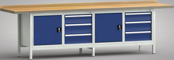 Etabli standard KLW - 3000 x 700 x 840 mm L x P x H, WS427N-3000M40-E1660
