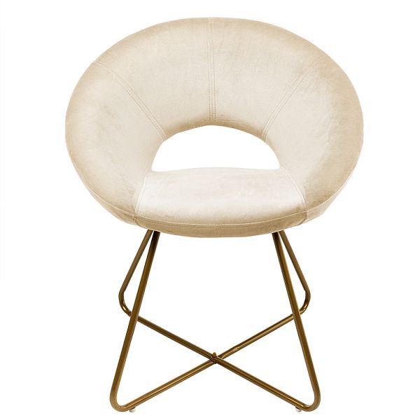 HOME DELUXE chaise en velours SELESA - beige, 35700