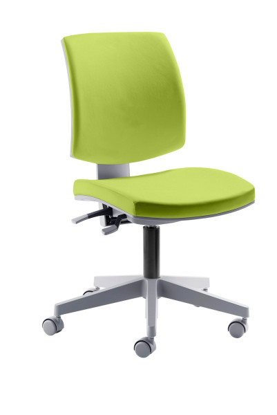 Mayer Sitzmöbel chaise pivotanteSO, structure grise, assise et dossier rembourrés, vert pomme, 2432_SO_30587
