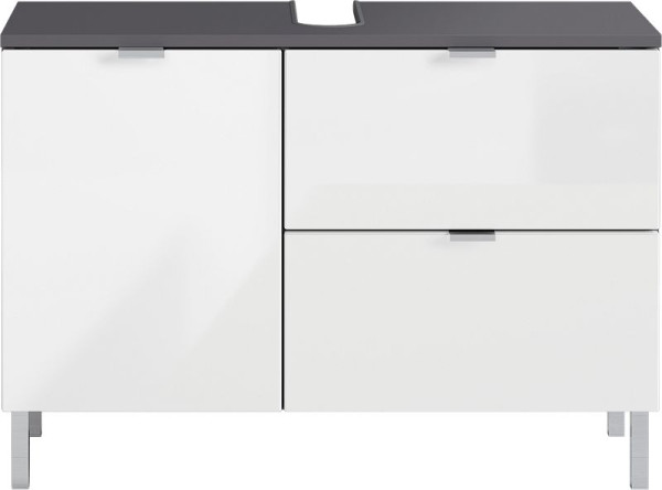 GERMANIA GW-MAURESA Meuble bas WB 8530, graphite/blanc, 8530-569