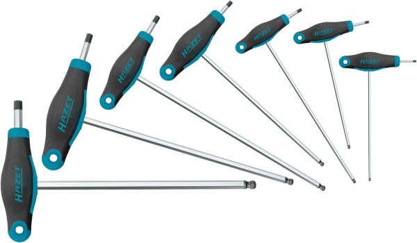 Jeu de tournevis Hazet, avec manche en T, profil à six pans creux, nombre d'outils : 7, 829KK/7