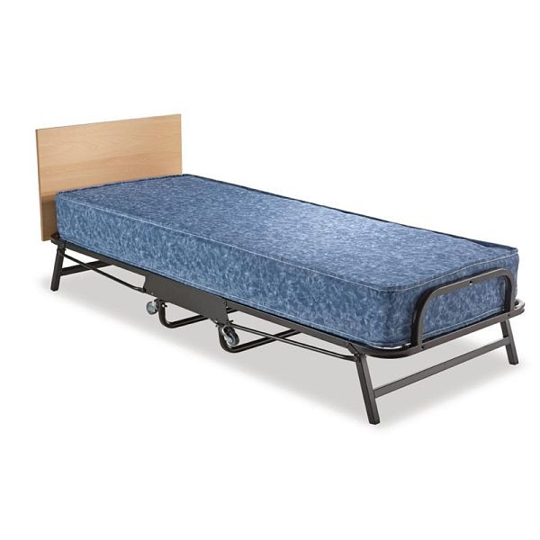 Lit pliant Jay-Be Contract avec matelas simple imperméable en noir, GR375
