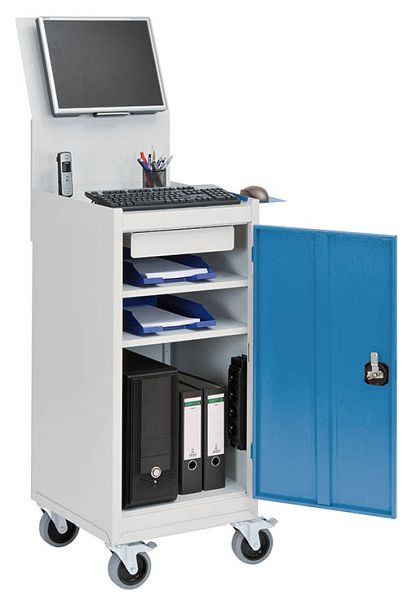 Armoire à portes battantes Bedrunka+Hirth, pour chariot informatique 105-1, 500 x 500 x 1000 mm, 04.105C