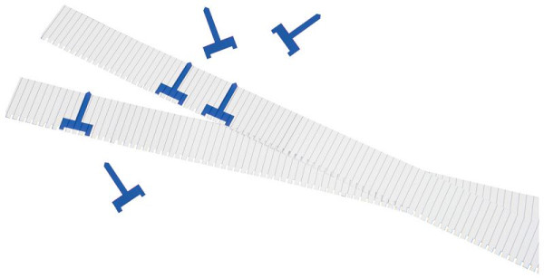 Signaux de planification Eichner pour carte enfichable, étroits, bleus, UE : 50 pièces, 9085-00066