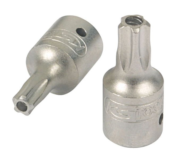 KS Tools Douille embout 1/4", cinq étoiles avec trou frontal, TS10, 911.1471