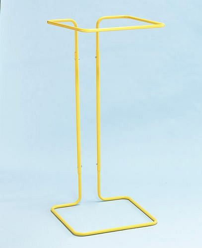 Support sac poubelle DENIOS 400 litres, dispositif debout, jaune, 265-639