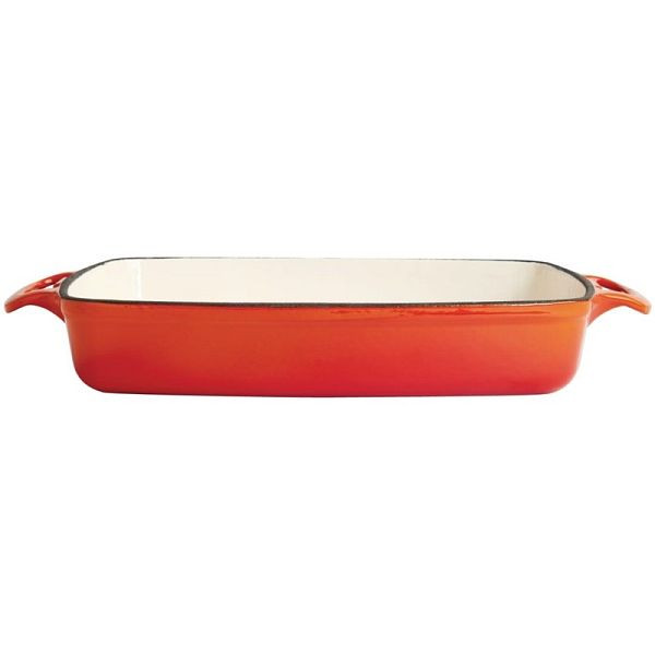 Vogue cocotte rectangulaire en fonte orange large, GH322