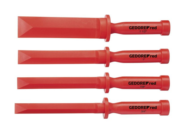 GEDORE jeu de burins souples rouges B.3/4-1.1/2 4 pièces, 3301570