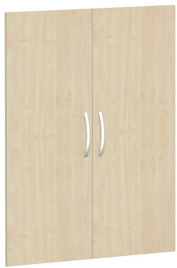 geramöbel jeu de portes battantes pour une largeur d'armoire de 800 mm, y compris amortisseur de porte, non verrouillable, 3 hauteurs de classeurs, érable, S-383700-A