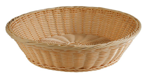 Table et panier buffet APS, rond, Ø 39 cm, hauteur : 10 cm, polypropylène, beige clair, -ECONOMIC-, 40144