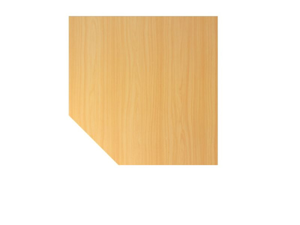 Plaque de liaison Hammerbacher QT12, 120 x 120 cm, plaque : hêtre, épaisseur 25 mm, forme carrée avec coin biseauté, pied d'appui en graphite, VQT12/6/G