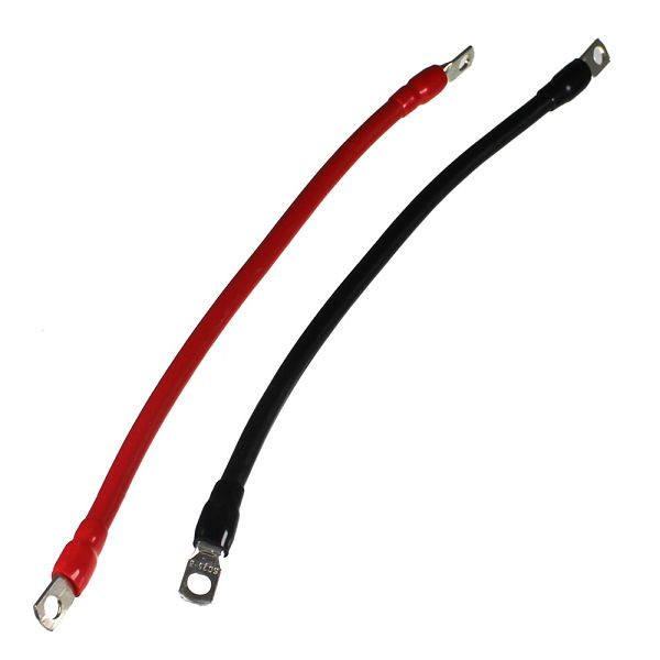 Câble de connexion de batterie Offgridtec 25mm² 30cm avec œillets annulaires rouge noir, 8-04-001195
