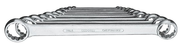 Jeu de clés polygonales doubles GEDORE, 12 pièces, 6x7-27x32, 6062000