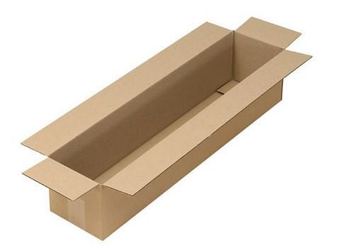 Boîte pliante en carton ondulé TransPak 1 paroi, dimensions intérieures 700 x 150 x 150 mm, qualité 1.30B, paquet : 20 pièces, 299317