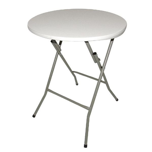 Table pliante ronde Bolero blanc 60cm, CA998