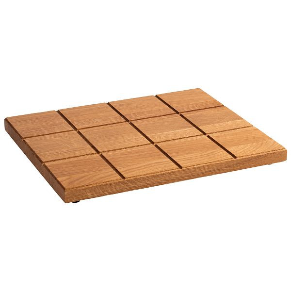 Buffet APS GN 1/2 -CARRÉ-, 32,5 x 26,5 x 2,5 cm, bois de chêne, huilé, avec pieds antidérapants, 00759