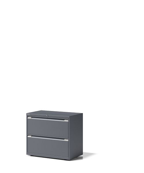 Armoire à tiroirs Bisley Essentials, 2 tiroirs chacun H 304 mm, gris anthracite, YESF0807634