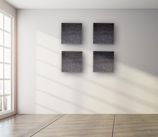 Absorbeurs de bruit carrés Silenti, gris clair, montage mural avec barre, UE: 4 pièces, 92742515072