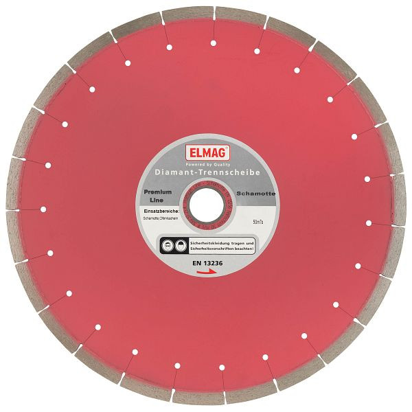Disque diamant ELMAG 350 mm, PREMIUM LINE - CHAMOTTE 'faible bruit', alésage : 30,0 mm, 61615