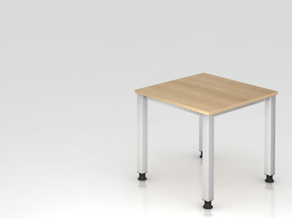 Bureau Hammerbacher 4 pieds carré 80x80cm chêne, forme rectangulaire, VQS08/E/S