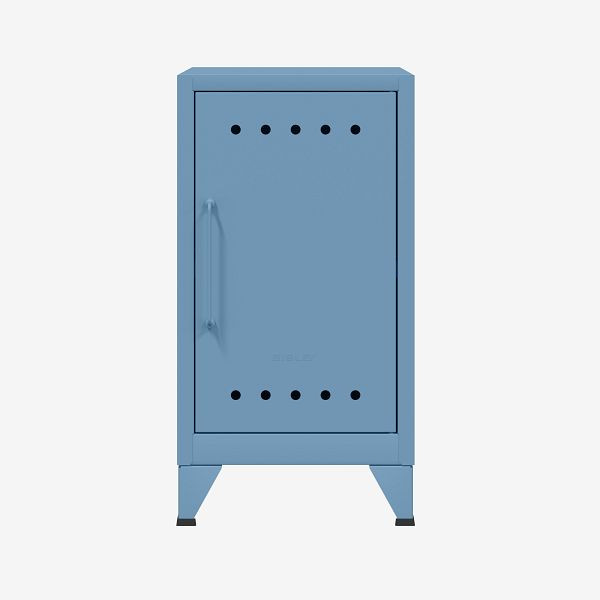 Mini meuble de rangement Bisley Fern, ouverture à droite, avec étagère fixe, bleu (605), FERMINRH605