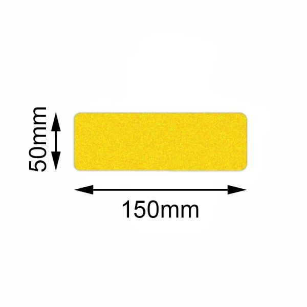 Marqueur de sol Mehlhose rectangle jaune de sécurité 50x150mm, UE: 10 pièces, KSGS1V10