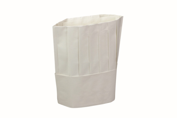 Toques Schneider modèle "Maitre Chef", blanc, neutre, plissé, hauteur environ 250 mm, lot de 50, 120400