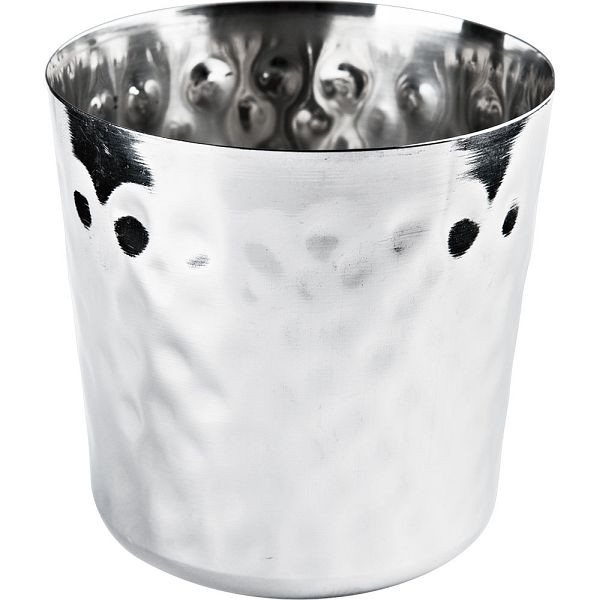 Tasse de service Stalgast en acier inoxydable Ø 88 mm, hauteur 85 mm, finition martelée, KK2502088