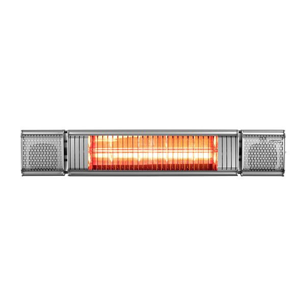 Eurom Heat and Beat, chauffage de terrasse avec haut-parleurs, gris, 334586