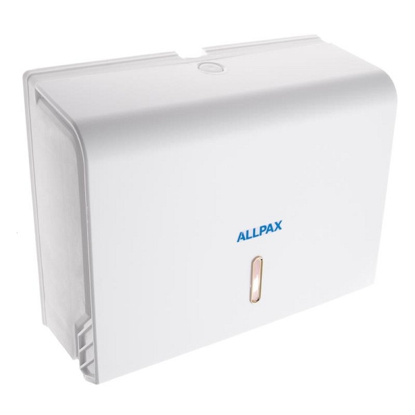 ALLPAX distributeur de serviettes pliantes en plastique, blanc, 10013816