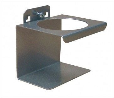 Porte-boîte rond ADB, 1 pli, dimensions LxØ : 100 mm x 70 mm, couleur : aluminium, RAL 9006, 23175