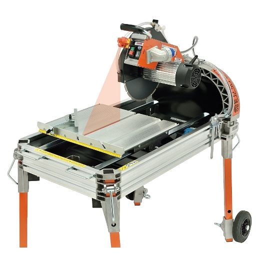 Machine à tailler la pierre ELMAG ELITE 80S-D (400 volts) - SET, avec disque diamanté DiaProfi-UNI Ø350mm avec écran de découpe laser et 2 jeux de meules, 61141