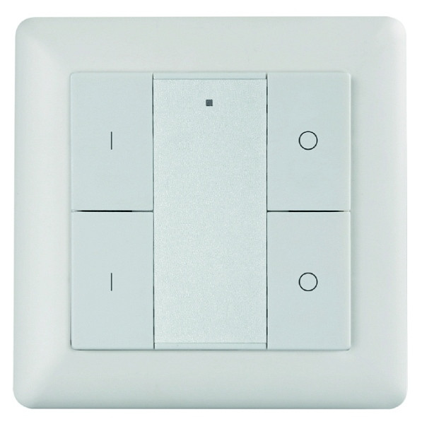 rutec Projekt bouton mural sans fil 2 canaux 2 ZONES couleur unique, PHZ571