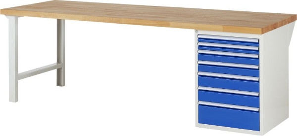Etabli RAU série 7000 - modèle 7517-1, L2500 x P900 x H890 mm, base système L2500 x P850 x H850 mm, 03-7517A1-259B4M.11