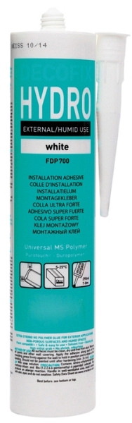 rutec Projekt rutec Decofix Hydro blanc 290 ml pour mur extérieur et plafond pour 8M, PFG951