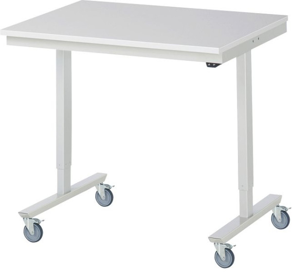 Table de travail mobile RAU adlatus 150 kg, 1000x800x852-1252mm, plaque M-22 mm, 08-AT-100-080-M-4LF