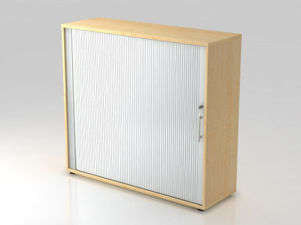 Armoire à volets roulants Hammerbacher horizontale, poignée de garde-corps 3OH 120 cm érable/argent, 120x40x110 cm (LxPxH), V1733S/3/S/RE