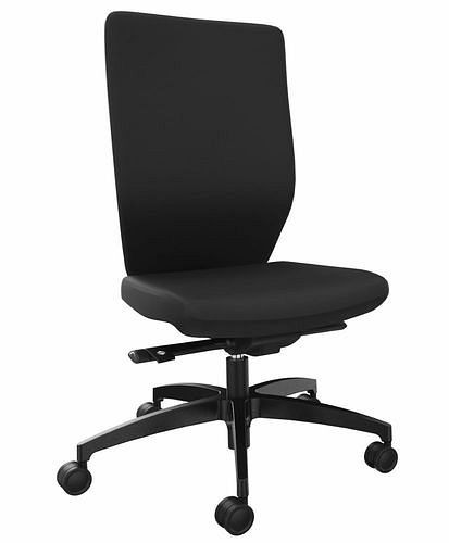 Siège de bureau opérateur DENIOS Stilo ES, technologie Syncro-Quickshift, noir, 292413