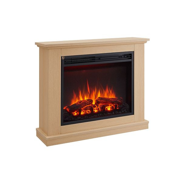 Cheminée électrique CrownFlame Phanos, 2000 W, couleur : marron clair, EF321A-MT321C-NO