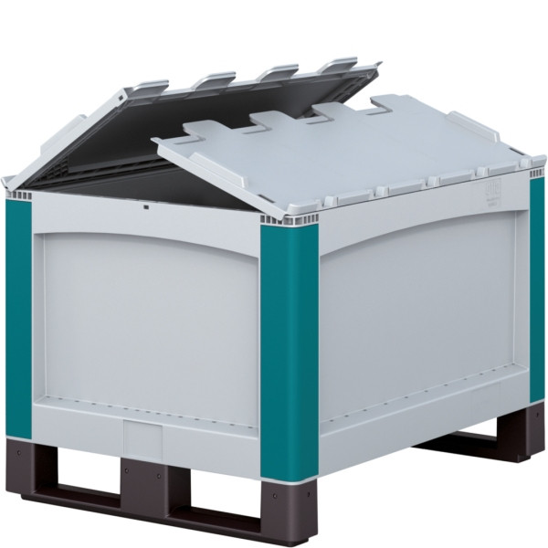 Conteneur pour charges lourdes BITO SL avec couvercle monté /SLD 86621K 800x600x620 couvercle coulissant, C0815-0003