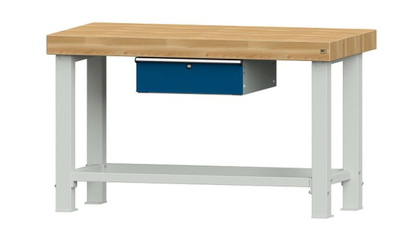 Bancs de travail ANKE table de travail, modèle 101 VS, 1500 x 800 x 900 mm, RAL 7035/5010, BMP 100 mm, 320.053