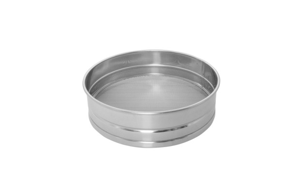 Tamis à farine et sucre Schneider en acier inoxydable, Ø 220 mm, hauteur : 55 mm, maillage 0,84 mm, 199212