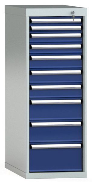 Armoire à tiroirs KLW 1150 x 419 x 750 mm H x L x P, dimensions d'installation : 150 mm, division : 18x36 unités, SDB1150-10EP-001