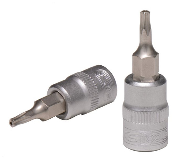 KS Tools Douille embout 1/4", cinq étoiles avec trou frontal, TS20, 911.1703