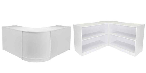 Monster Shop Equipment Comptoir de réception Blanc Comptoir de vente Comptoir de caisse, 5011(2)#5014