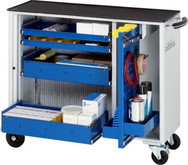 Chariot à outils RAU série adlatus modèle 10010, L1025 x P400 x H860 mm, avec support métallique, 02-10010.11